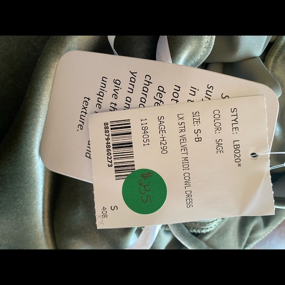 Cowl-Neck Velvet Midi Slip Dress - Picture 5 of 5